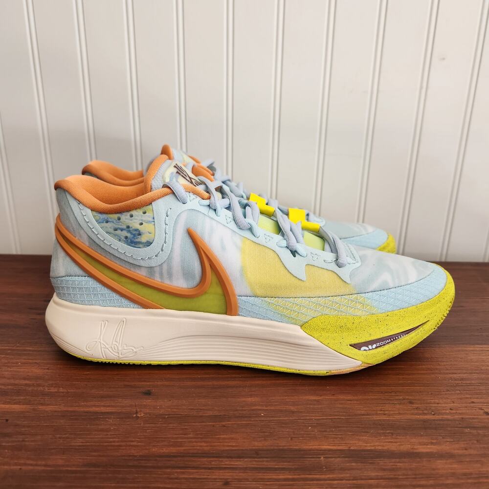 Nike Size 9M/10.5W Kyrie 8 Eagle Air Zoom Glacier Blue Yellow‎ New